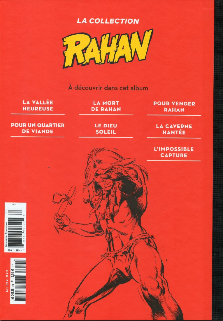 Verso de l'album Rahan (La Collection - Hachette) Tome 23