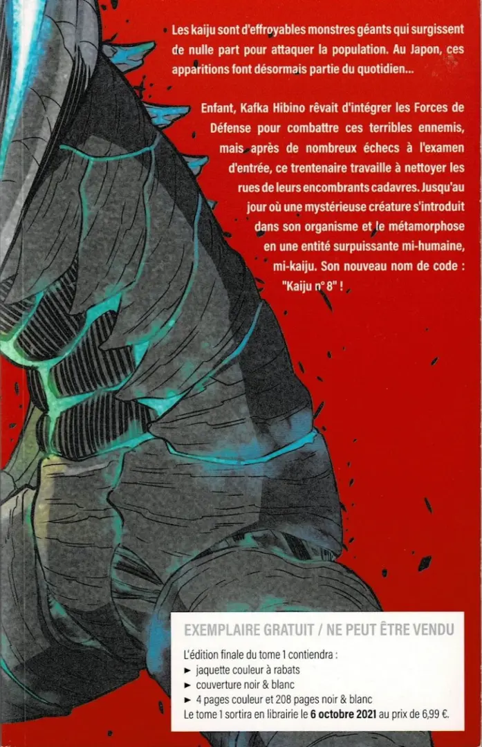 Verso de l'album Kaiju n°8 1