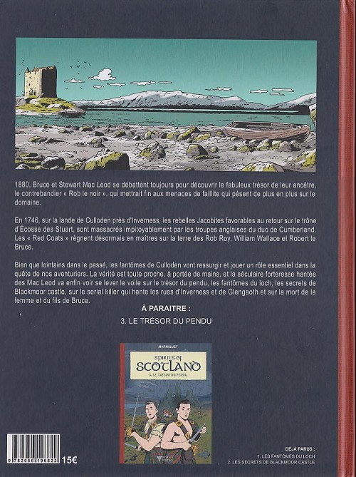 Verso de l'album Spirits of Scotland 2 Les Secrets de Blackmoor Castle