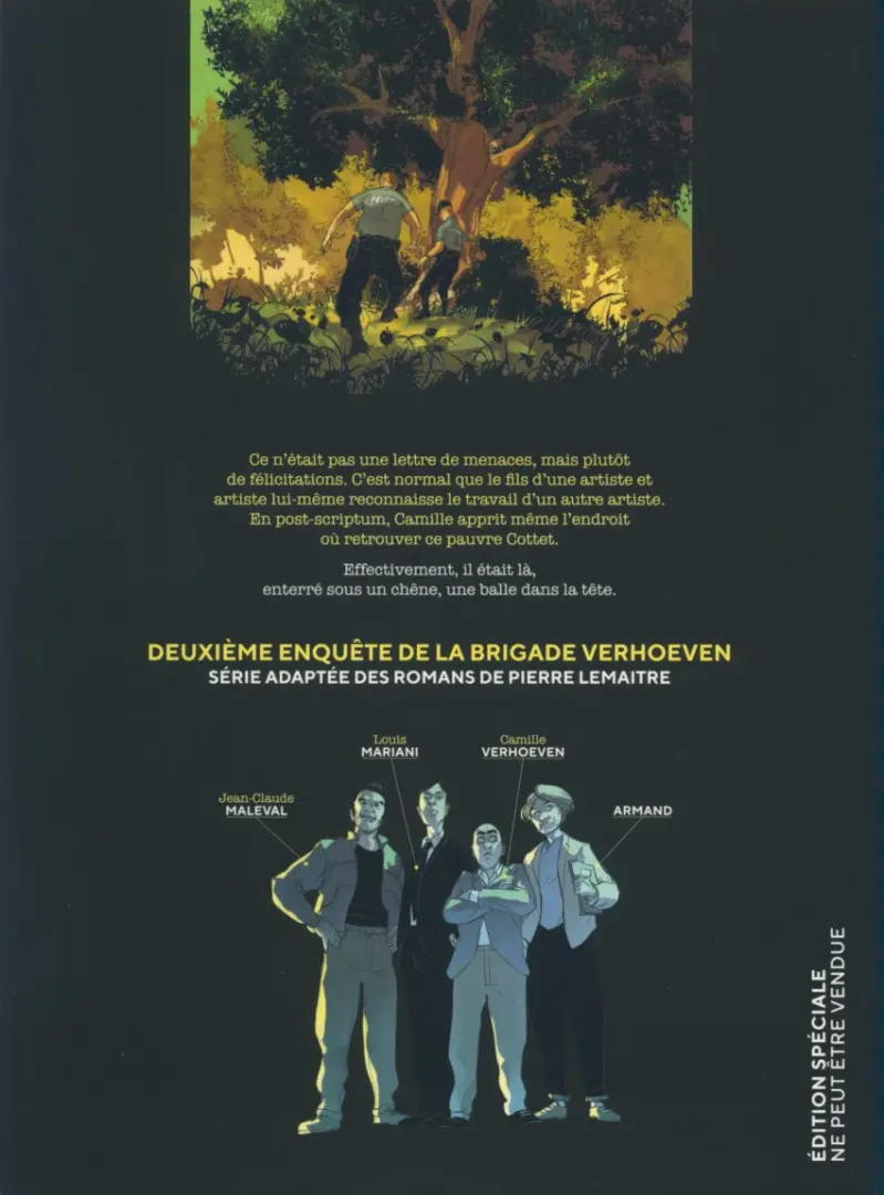 Verso de l'album Brigade Verhoeven Tome 2 Irène