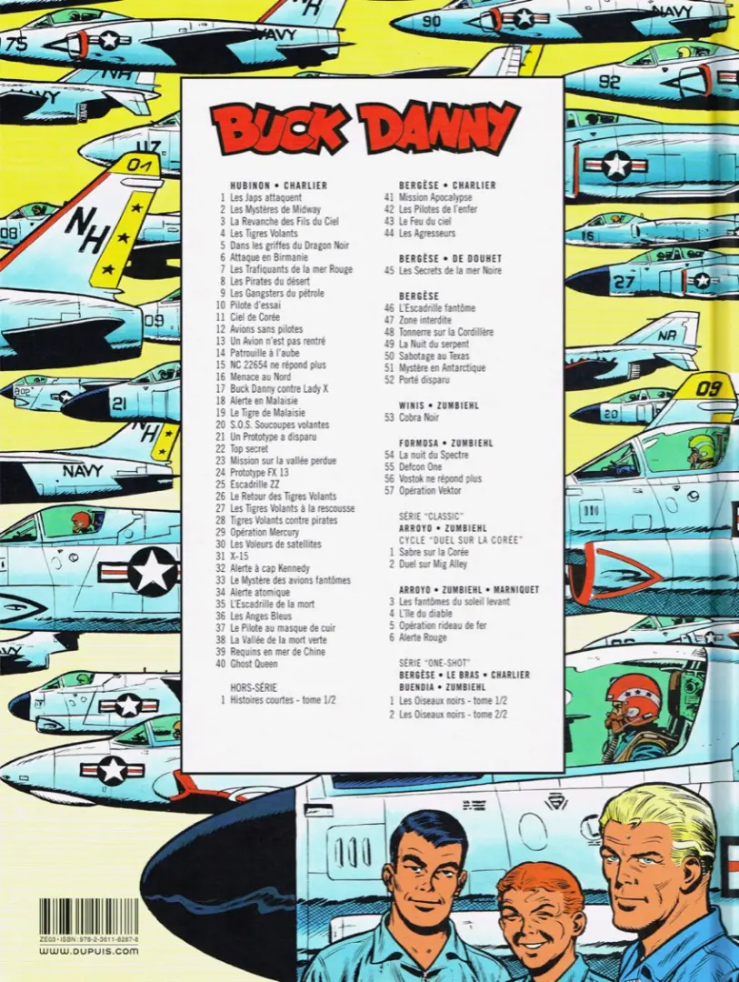 Verso de l'album Buck Danny Histoires courtes Histoires courtes - 1946-1969