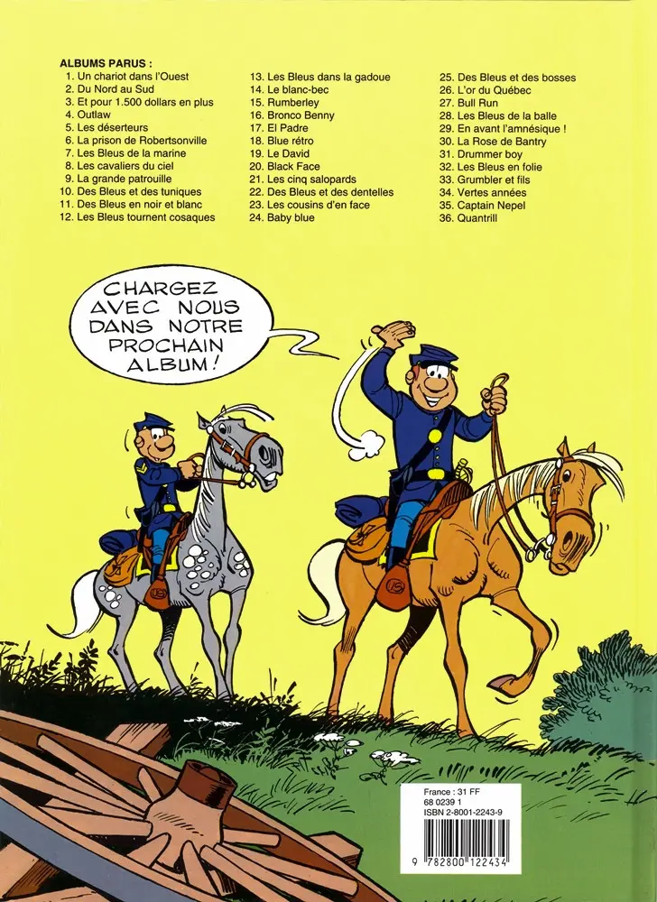 Verso de l'album Les Tuniques Bleues Tome 23 Les cousins d'en face
