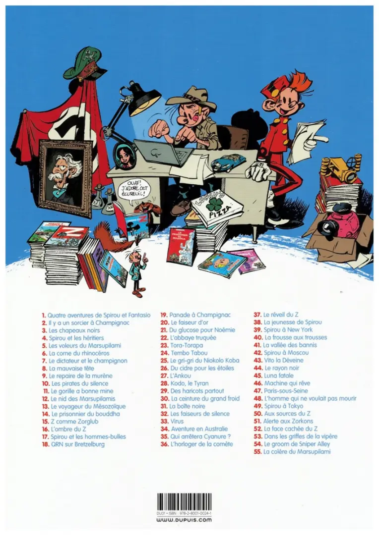 Verso de l'album Spirou et Fantasio Tome 22 L'abbaye truquée