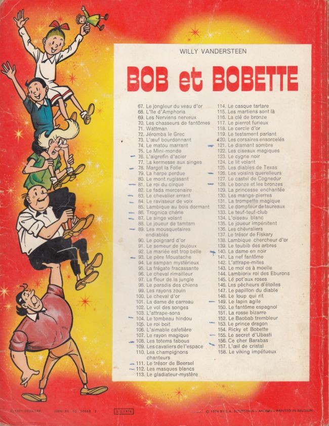 Verso de l'album Bob et Bobette Tome 83 Le chevalier errant
