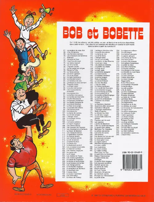 Verso de l'album Bob et Bobette Tome 135 Le joueur impénitent