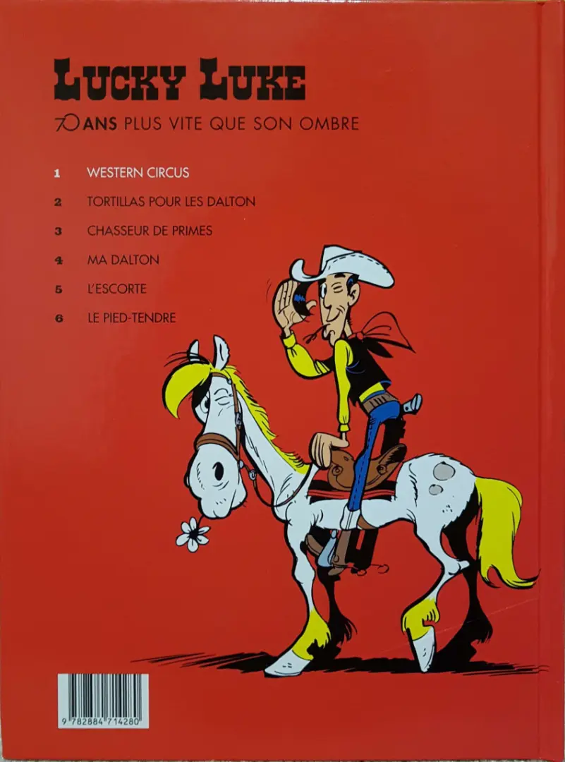 Verso de l'album Lucky Luke 70 ans Tome 1 Western Circus