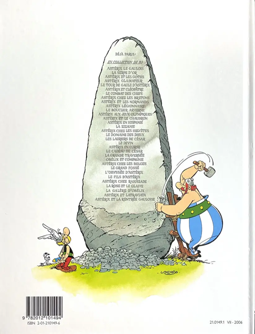 Verso de l'album Astérix Tome 17 Le Domaine des dieux
