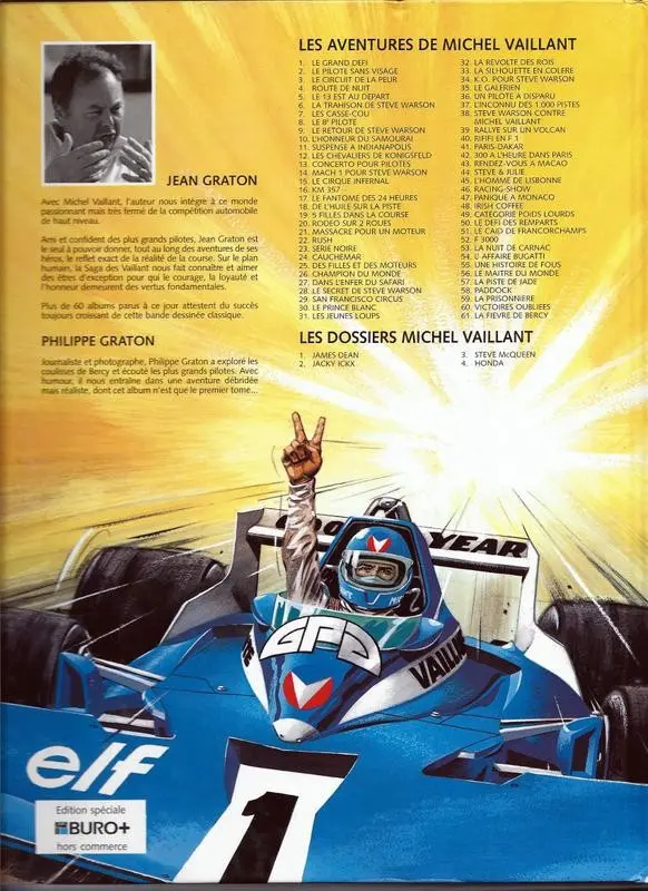 Verso de l'album Michel Vaillant Tome 61 La fièvre de Bercy