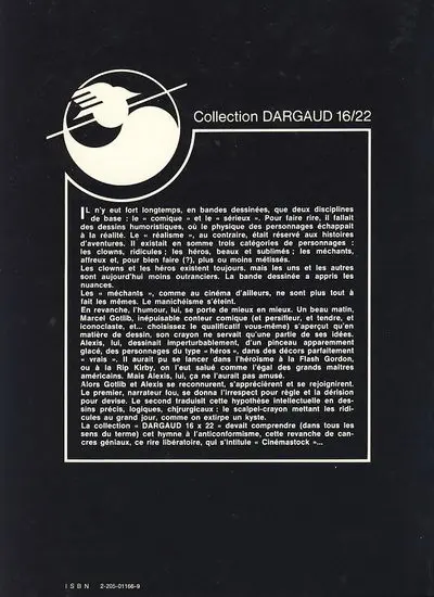 Verso de l'album Cinémastock Tome 1 (1re partie)