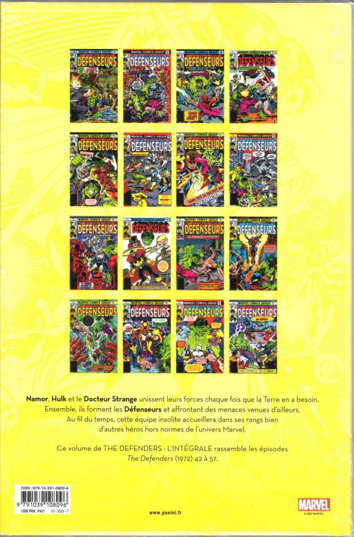 Verso de l'album The Defenders - L'intégrale Volume 6 1976-1978
