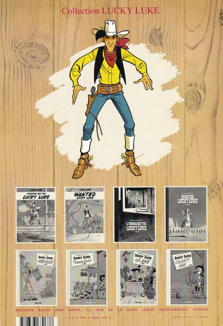Verso de l'album Lucky Luke L'Homme qui tua Lucky Luke