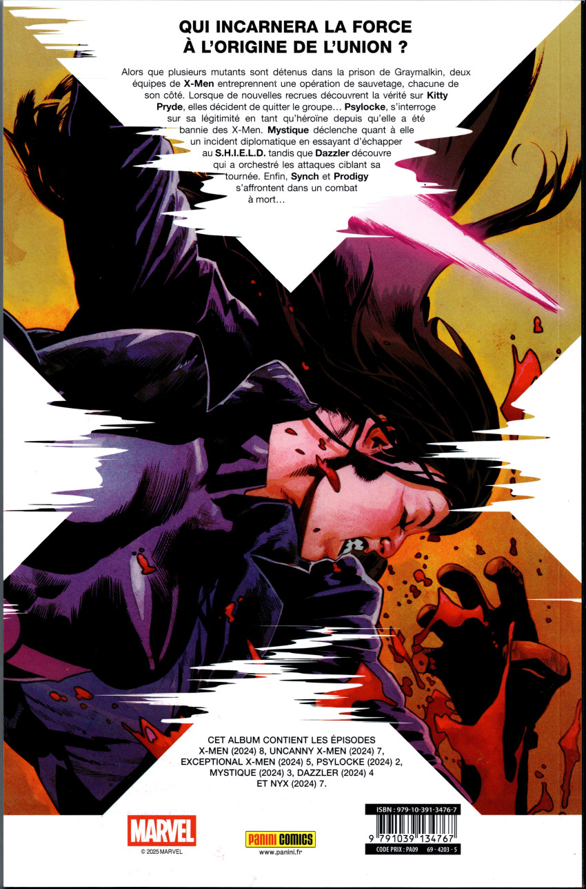 Verso de l'album X-Men 11