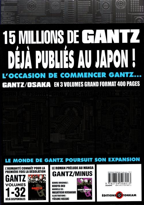 Verso de l'album Gantz/Osaka 2