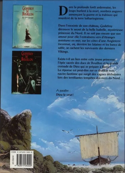 Verso de l'album Godefroy de Bouillon - Les Chevaliers maudits Tome 3 Le drakkar noir