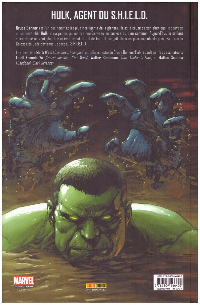 Verso de l'album Hulk -  Indestructible Hulk Des dieux et des monstres