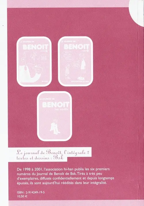 Verso de l'album Le Journal de Benoît L'Intégrale Vol. 2