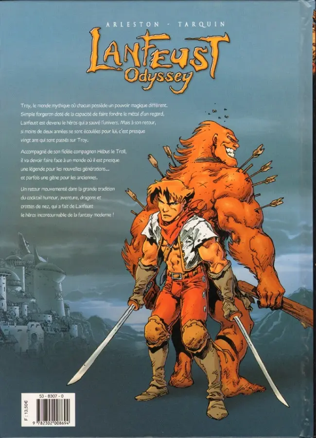 Verso de l'album Lanfeust Odyssey Tome 1 L'énigme Or-Azur - 1re partie