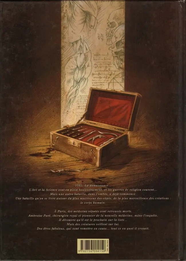 Verso de l'album La Licorne Tome 1 Le Dernier Temple d'Asclépios