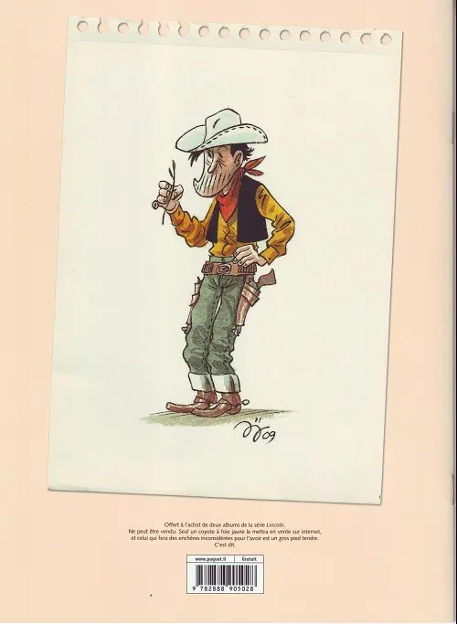Verso de l'album Lincoln Dix années d'illustrations