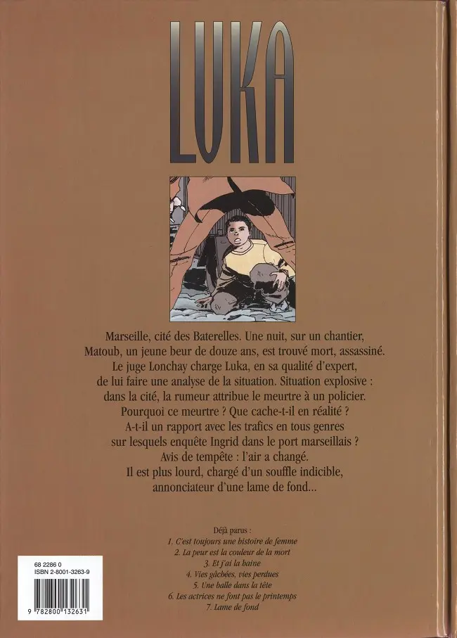 Verso de l'album Luka Tome 7 Lame de fond