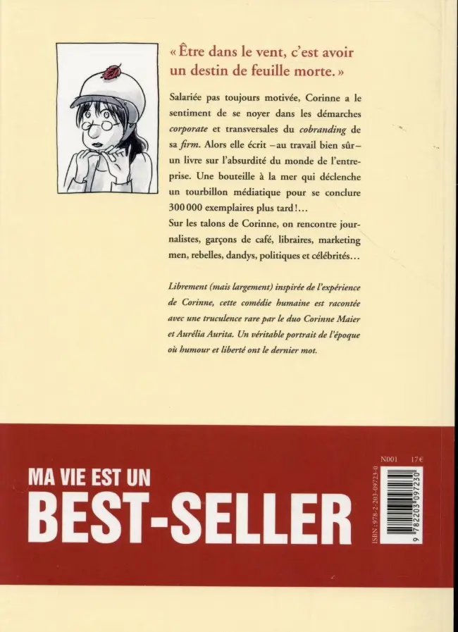 Verso de l'album Ma vie est un best-seller