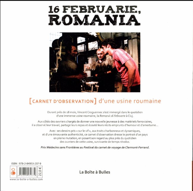 Verso de l'album 16 Februarie, Romania - [Carnet d'observation] d'une usine roumaine