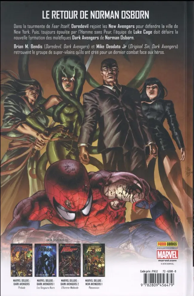 Verso de l'album The New Avengers Tome 2 New Avengers vs Dark Avengers