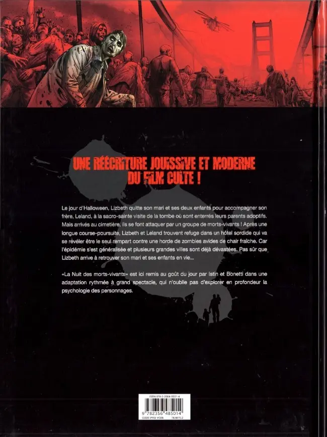 Verso de l'album La Nuit des morts-vivants Tome 1 Les Fautes du père
