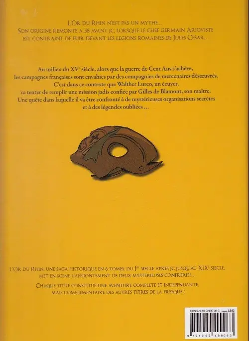 Verso de l'album L'Or du Rhin Tome 1 L'homme au masque de cuir
