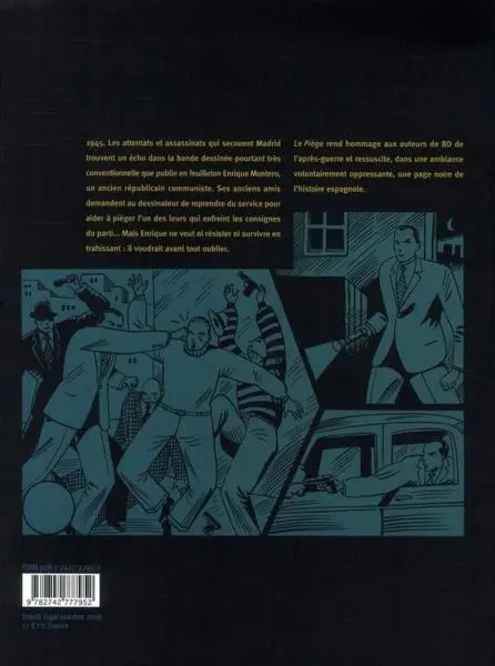 Verso de l'album Le Piège