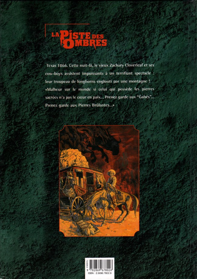 Verso de l'album La Piste des Ombres Tome 1 Pierres brûlantes