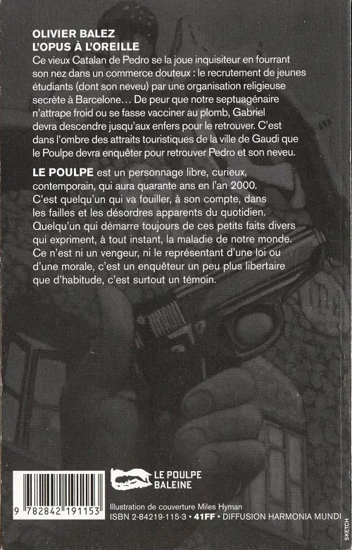 Verso de l'album Le Poulpe L'opus à l'oreille
