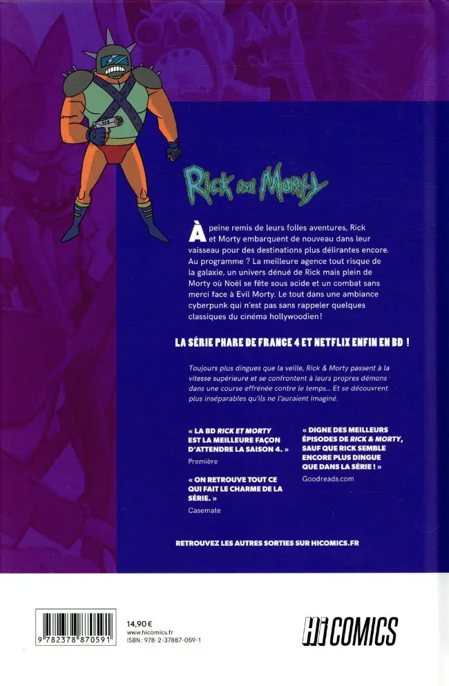 Verso de l'album Rick and Morty Tome 2