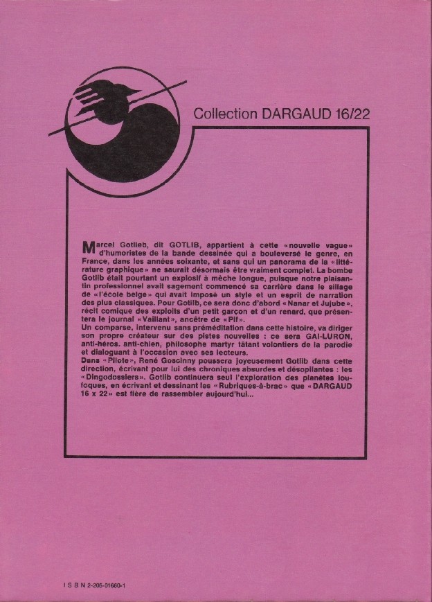 Verso de l'album Rubrique-à-Brac Tome 4 (1re partie)