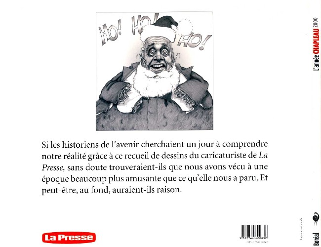 Verso de l'album L'année Chapleau 2000