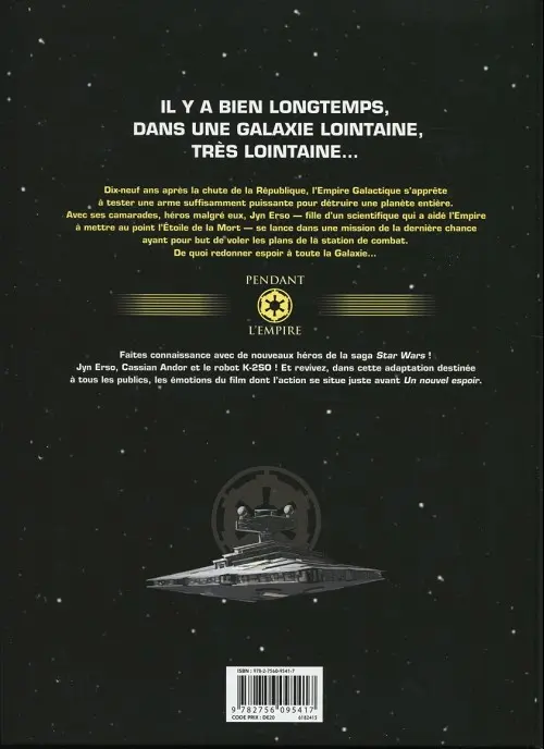 Verso de l'album Star Wars Rogue One