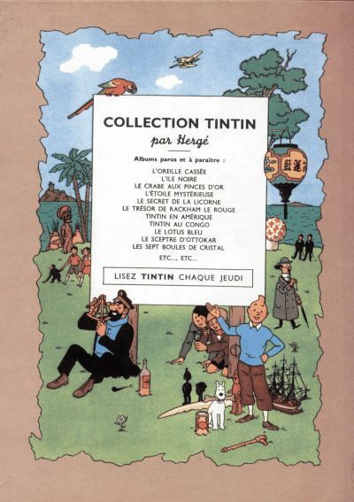 Verso de l'album Tintin Tintin au pays des Soviets
