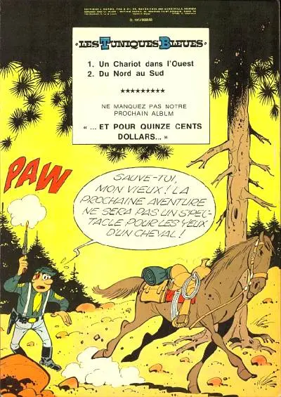 Verso de l'album Les Tuniques Bleues Tome 2 Du nord au sud