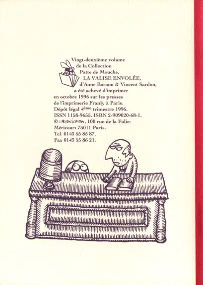 Verso de l'album La Valise envolée