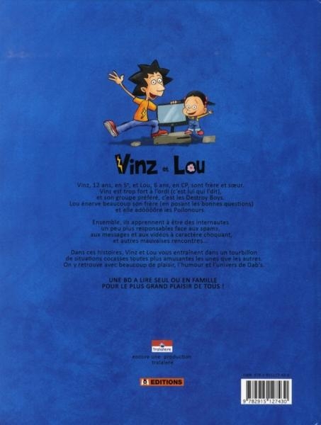 Verso de l'album Vinz et Lou Sur internet