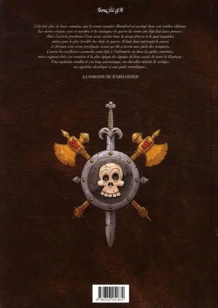 Verso de l'album Warh Tome 1 L'arme secrète: Des nains, de la bière et des morts-vivants
