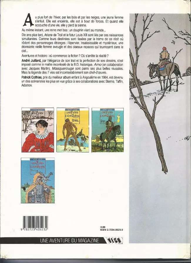 Verso de l'album Les 7 Vies de l'Épervier Tome 1 La blanche morte