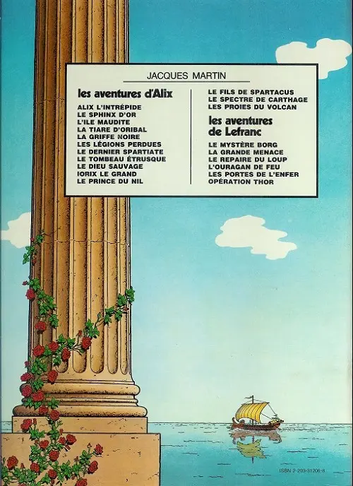 Verso de l'album Alix Tome 3 L'île maudite