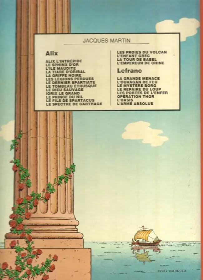 Verso de l'album Alix Tome 8 Le tombeau étrusque
