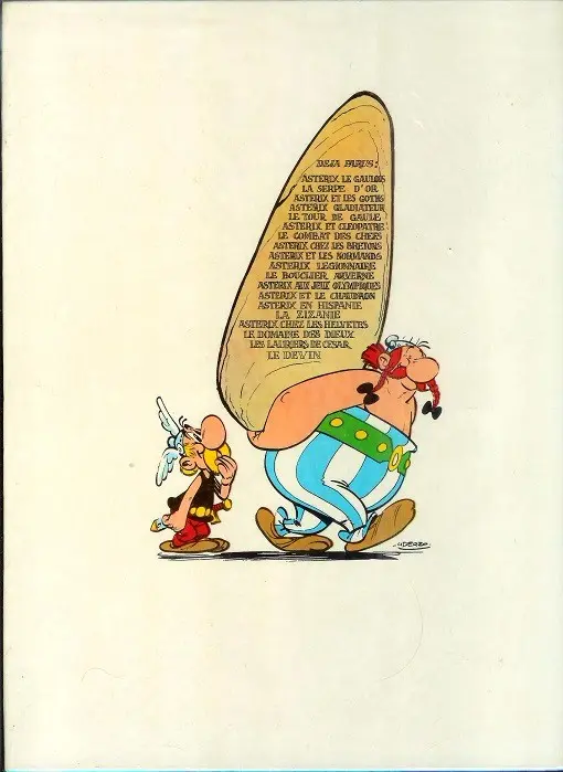 Verso de l'album Astérix Tome 3 Astérix et les Goths