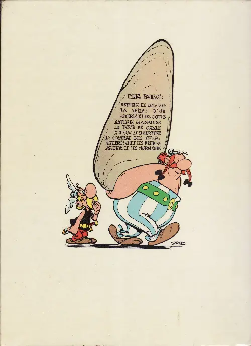 Verso de l'album Astérix Tome 9 Astérix et les Normands
