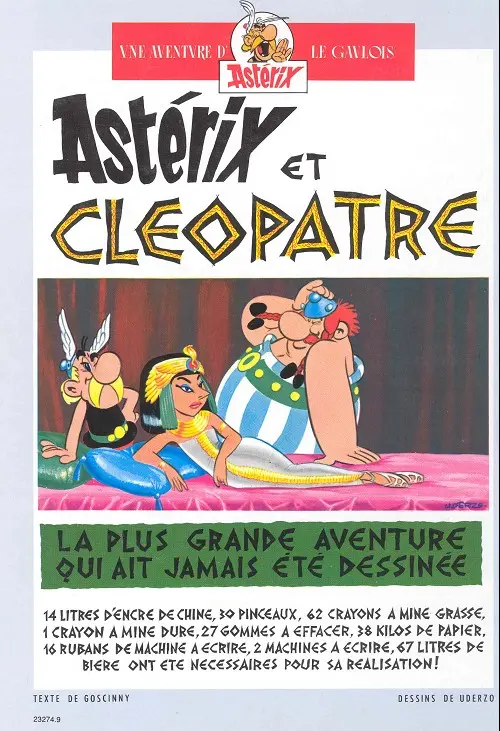 Verso de l'album Astérix Tomes 5 et 6 Le tour de Gaule d'Astérix / Astérix et Cléopâtre