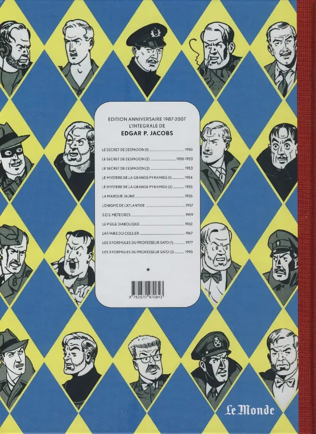 Verso de l'album Blake et Mortimer Tome 10 L'affaire du collier