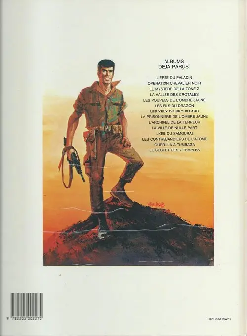 Verso de l'album Bob Morane Tome 8 L'épée du paladin
