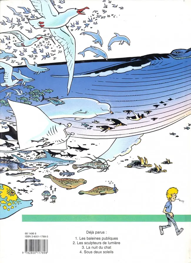 Verso de l'album Broussaille Tome 1 Les baleines publiques